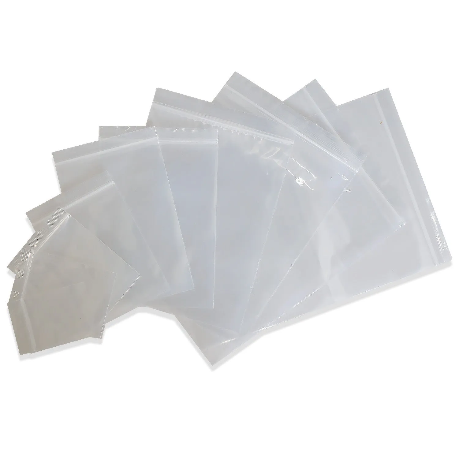 100pcs Reclosable Plastic Bag Clear Zip Lock Bags Storage Packaging Jewelry Wrapping Multiple Sizes 103619