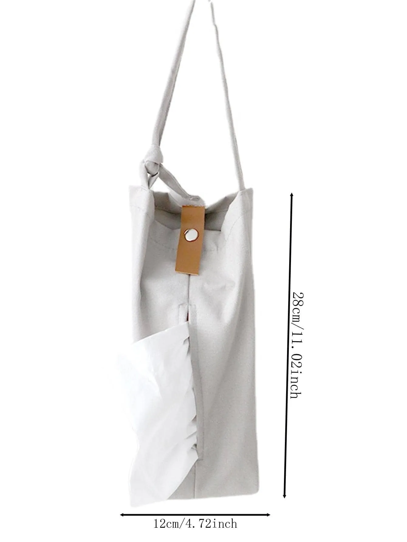 1pc Two Tone Hanging Tissue Storage Bag, Minimalist Non-woven Fabric Tissue Bag Holder For Home