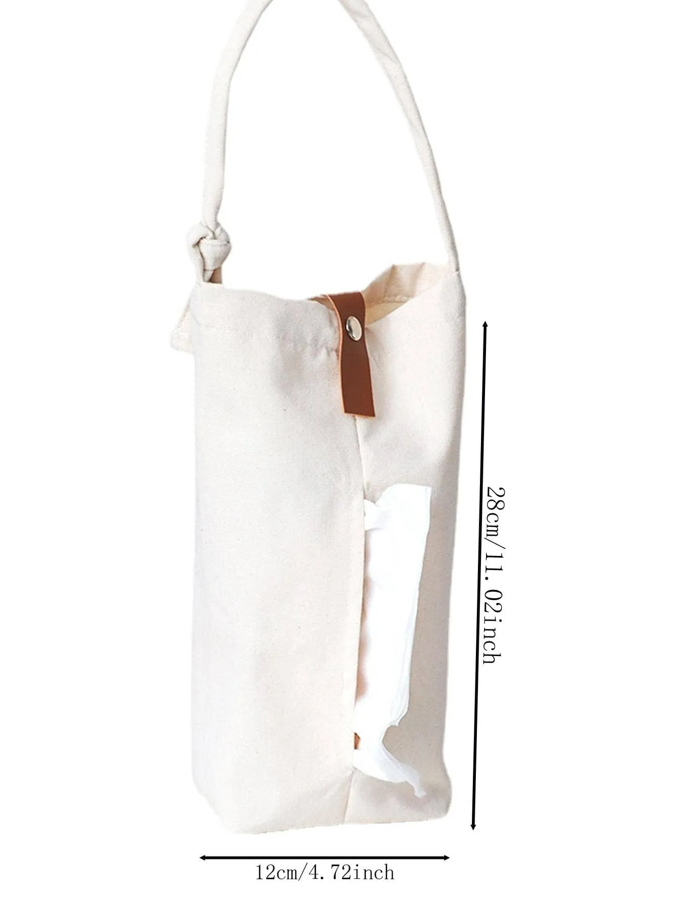 1pc Two Tone Hanging Tissue Storage Bag, Minimalist Non-woven Fabric Tissue Bag Holder For Home