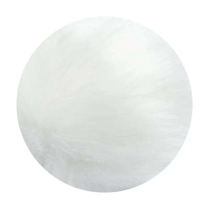 1Pcs 8Cm Fake Fur Bag Keychain Pompom Car Keyring Silver Color Chains Pompons Fake Fox Rabbit Fur Ch