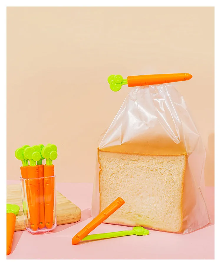 5PC Cartoon Carrot Food Bag Closure Clip