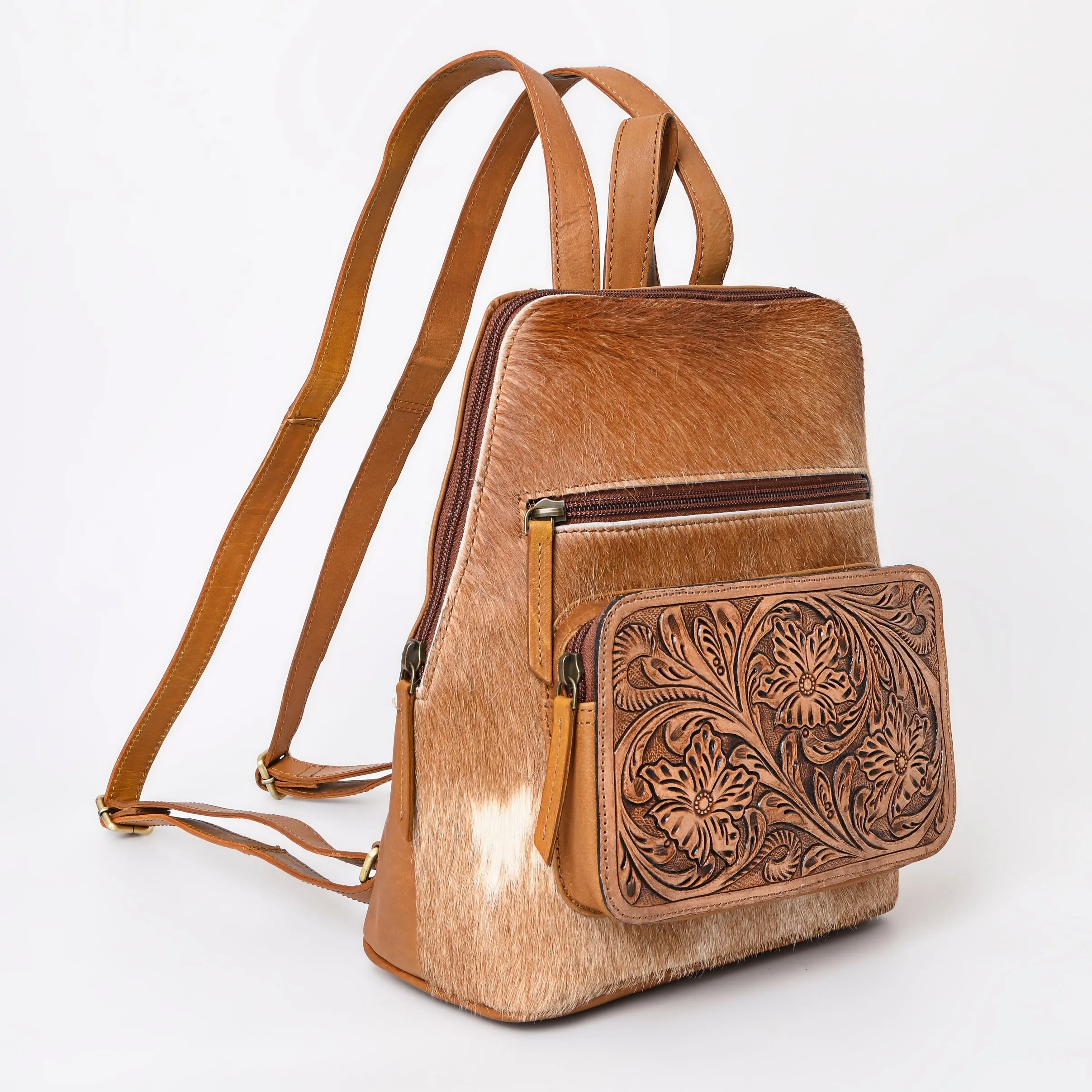 A&A-1044 Montana West Genuine Hair On Cowhide Leather Collection Hair-On  Backpack