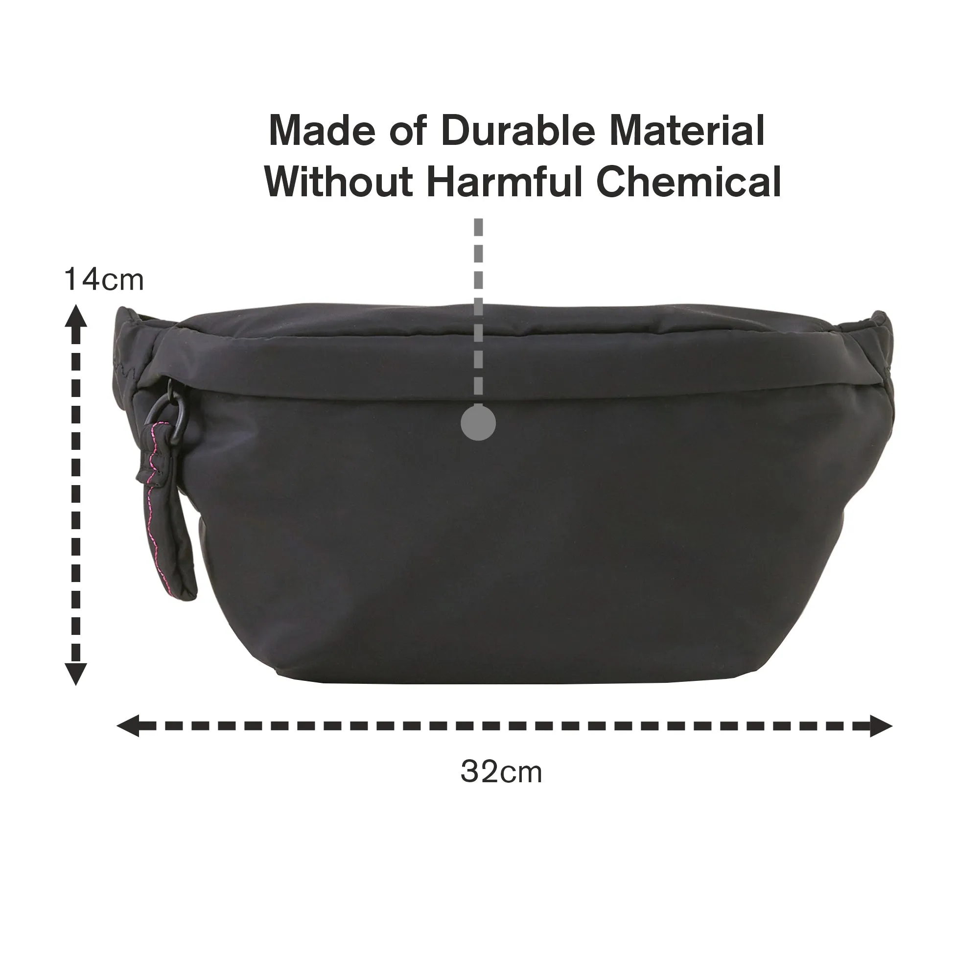 Accessorize London Women's Black Bum Bag In Recycled Nylon