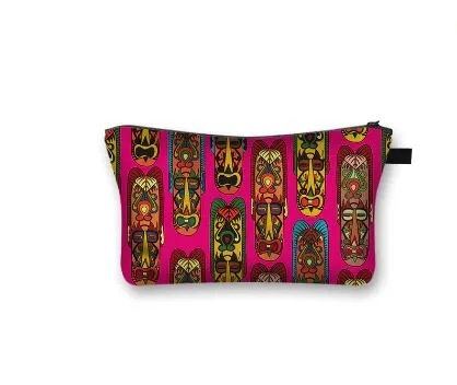 African Print Makeup and Cosmetic Bag - Kente