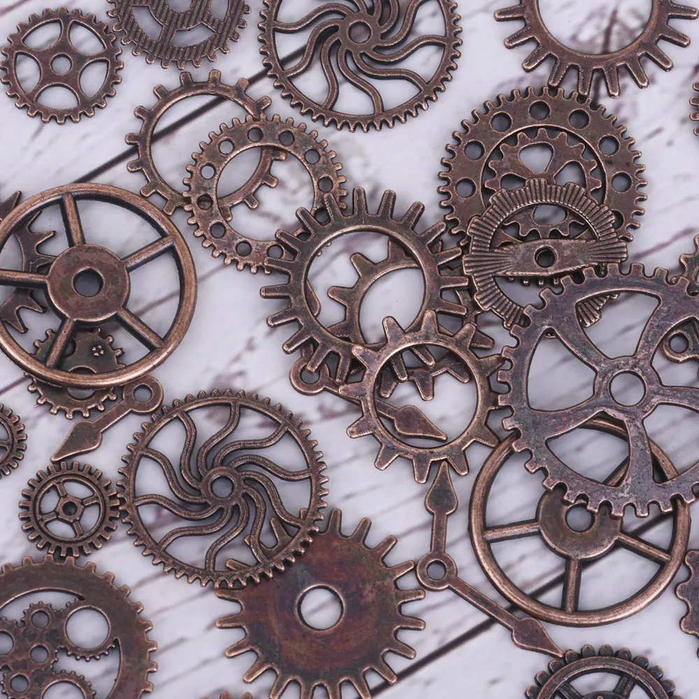 Alloy Gear Charms Collection Steampunk Gear pendant beads Wheel Cogs DIY Supplies 100g/bag 102428