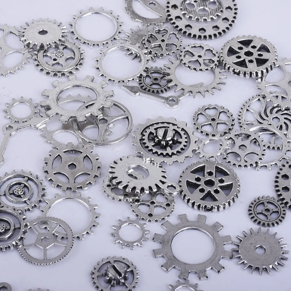 Alloy Gear Charms Collection Steampunk Gear pendant beads Wheel Cogs DIY Supplies 100g/bag 102428