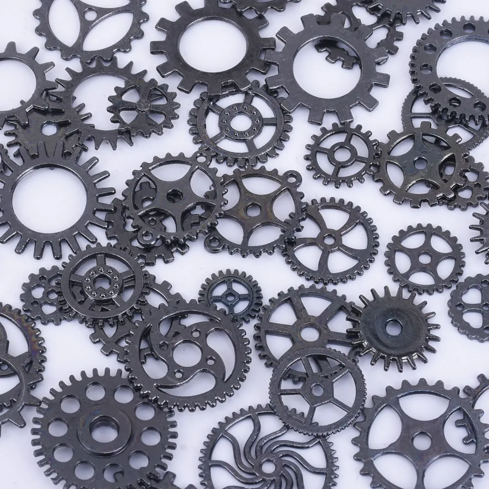 Alloy Gear Charms Collection Steampunk Gear pendant beads Wheel Cogs DIY Supplies 100g/bag 102428