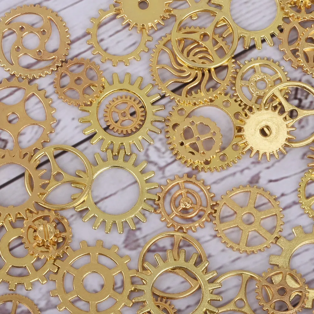 Alloy Gear Charms Collection Steampunk Gear pendant beads Wheel Cogs DIY Supplies 100g/bag 102428