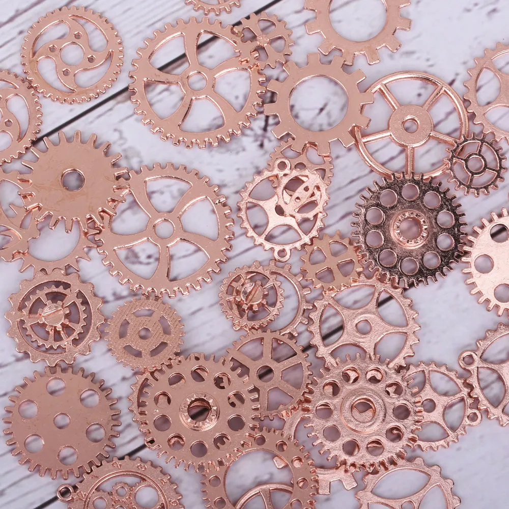 Alloy Gear Charms Collection Steampunk Gear pendant beads Wheel Cogs DIY Supplies 100g/bag 102428