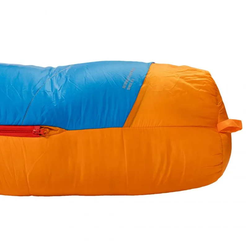 Alpinus Fiber Pro 1500 Sleeping Bag 225x75x50cm - Orange/Blue