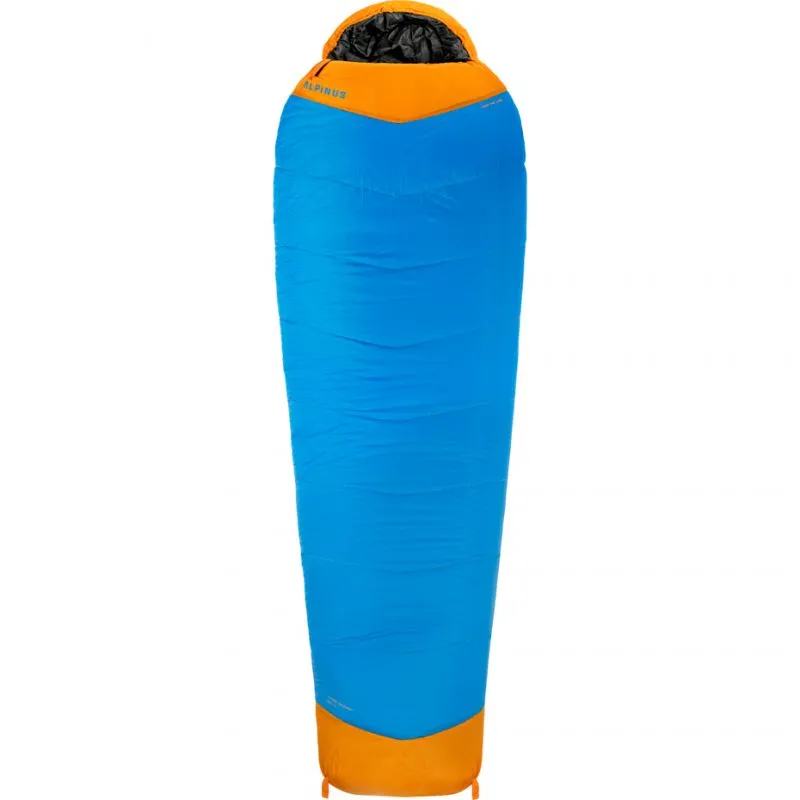 Alpinus Fiber Pro 1500 Sleeping Bag 225x75x50cm - Orange/Blue