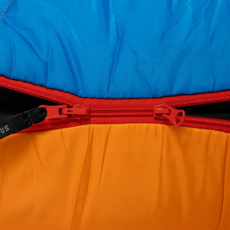 Alpinus Fiber Pro 1500 Sleeping Bag 225x75x50cm - Orange/Blue