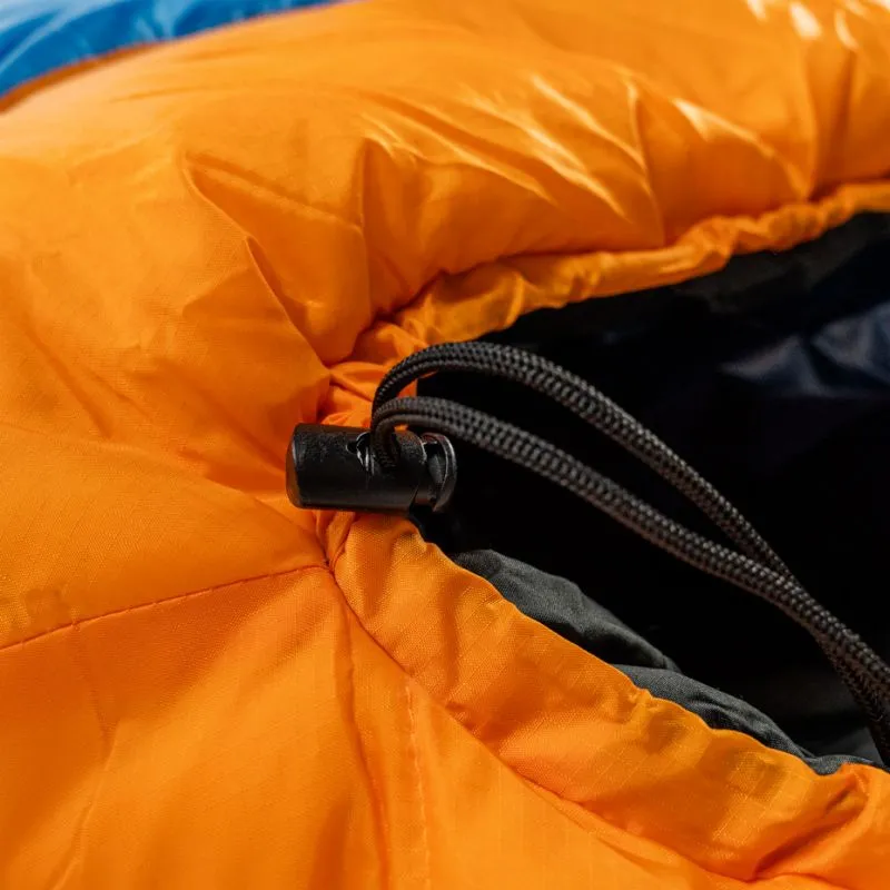 Alpinus Fiber Pro 1500 Sleeping Bag 225x75x50cm - Orange/Blue