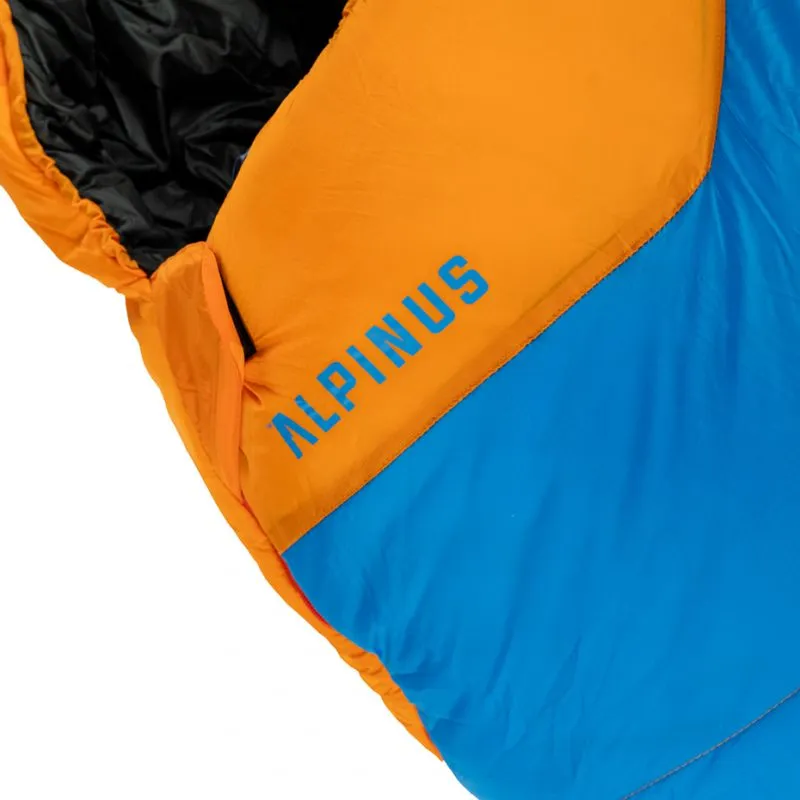 Alpinus Fiber Pro 1500 Sleeping Bag 225x75x50cm - Orange/Blue