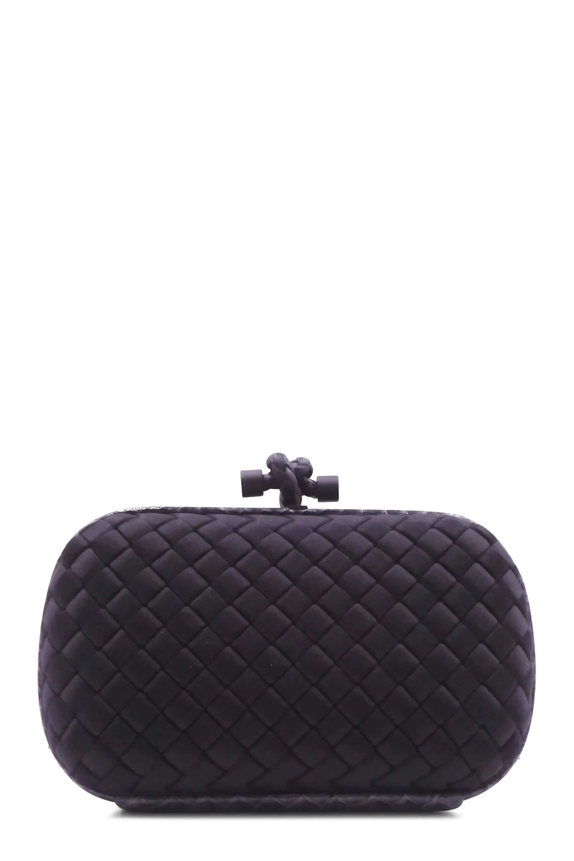 Ayers-trimmed Intrecciato Knot Clutch Black