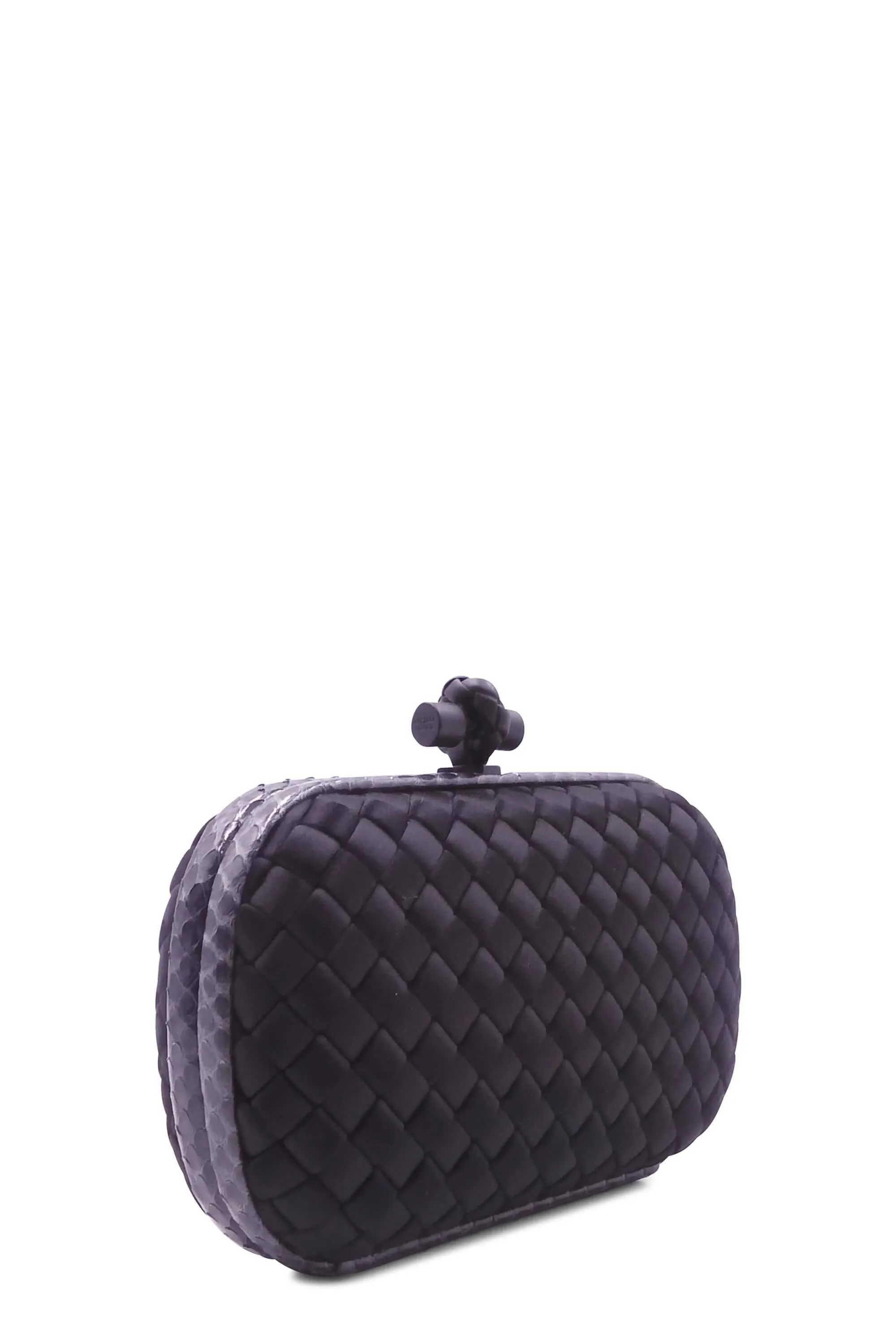 Ayers-trimmed Intrecciato Knot Clutch Black