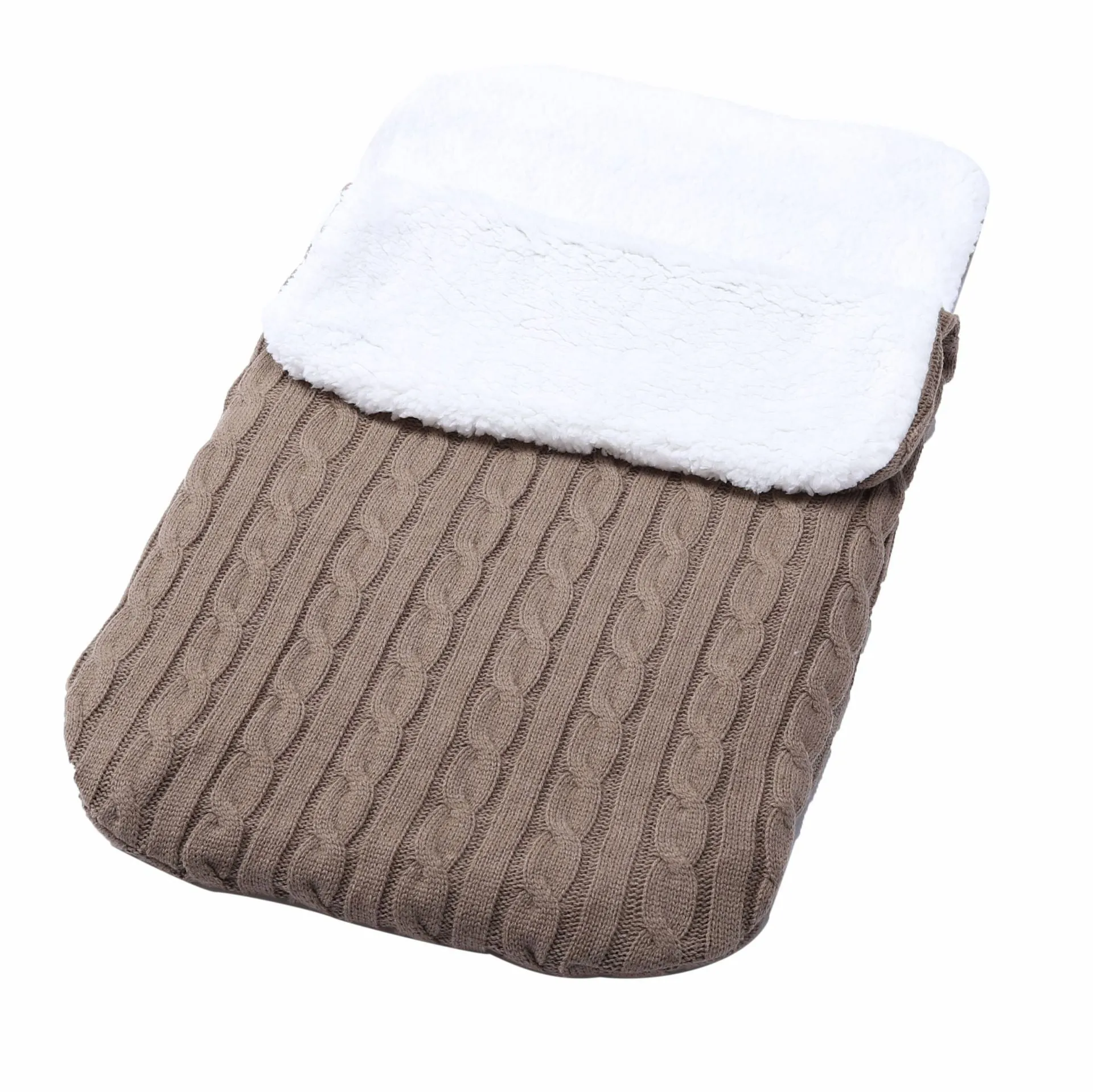 Baby Solid Pad Thickened Winter Knitted Sleeping Bag Hug Blanket