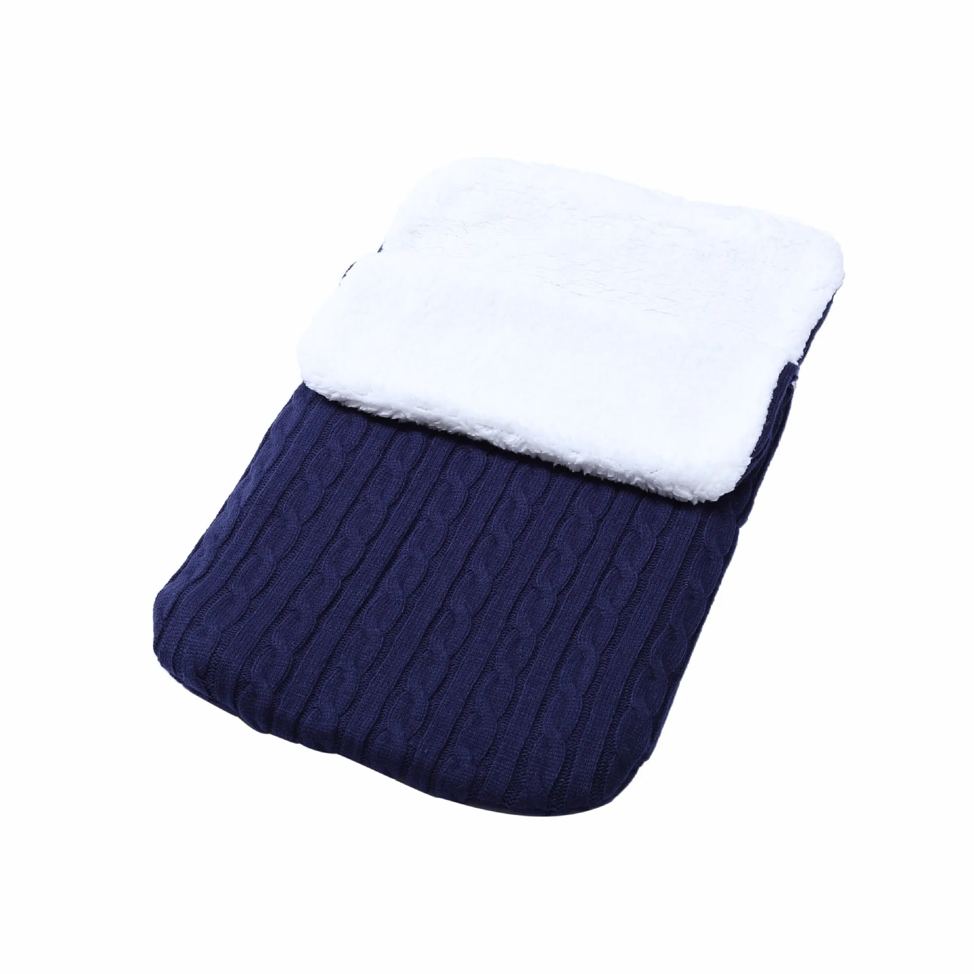 Baby Solid Pad Thickened Winter Knitted Sleeping Bag Hug Blanket