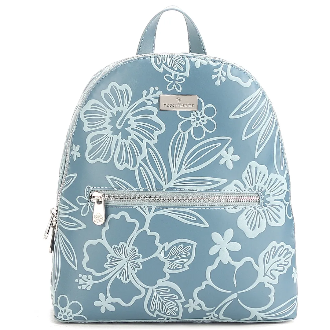 Backpack Tiffany Cherry Blossom Embossed Blue