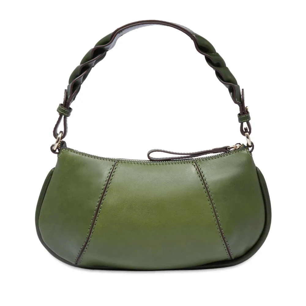 Baguette Bag a Spalla THE BRIDGE linea Brigida in Pelle Verde