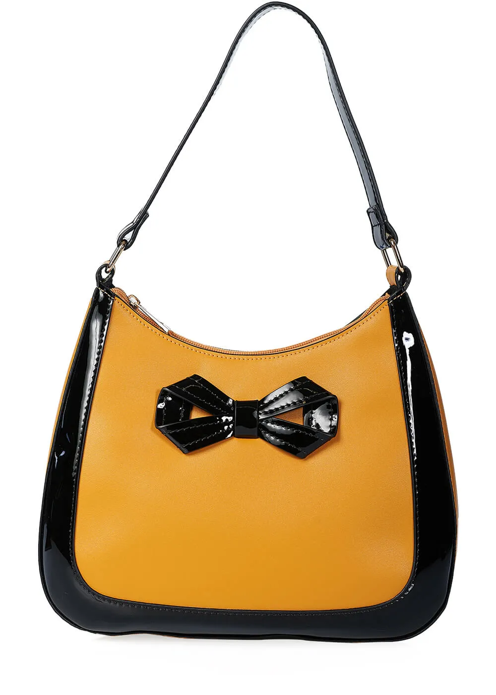 Banned Marlene Bow 50's Bag Mustard