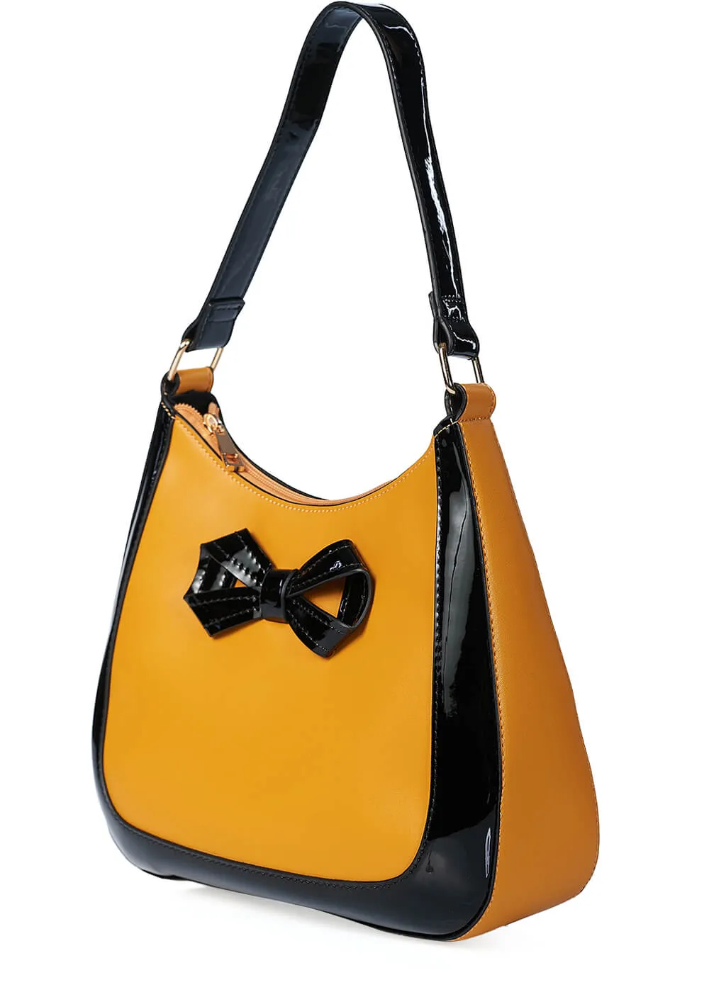 Banned Marlene Bow 50's Bag Mustard