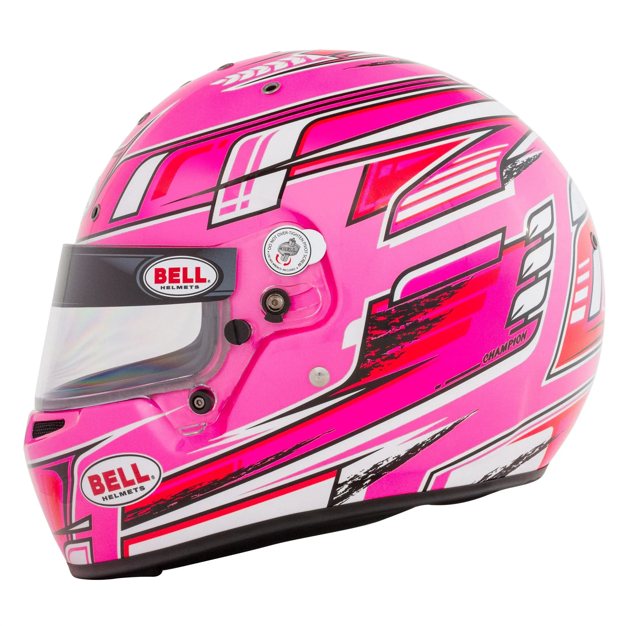 Bell KC7-CMR Champion Pink Kart Helmet  FREE Fleece Helmet Bag