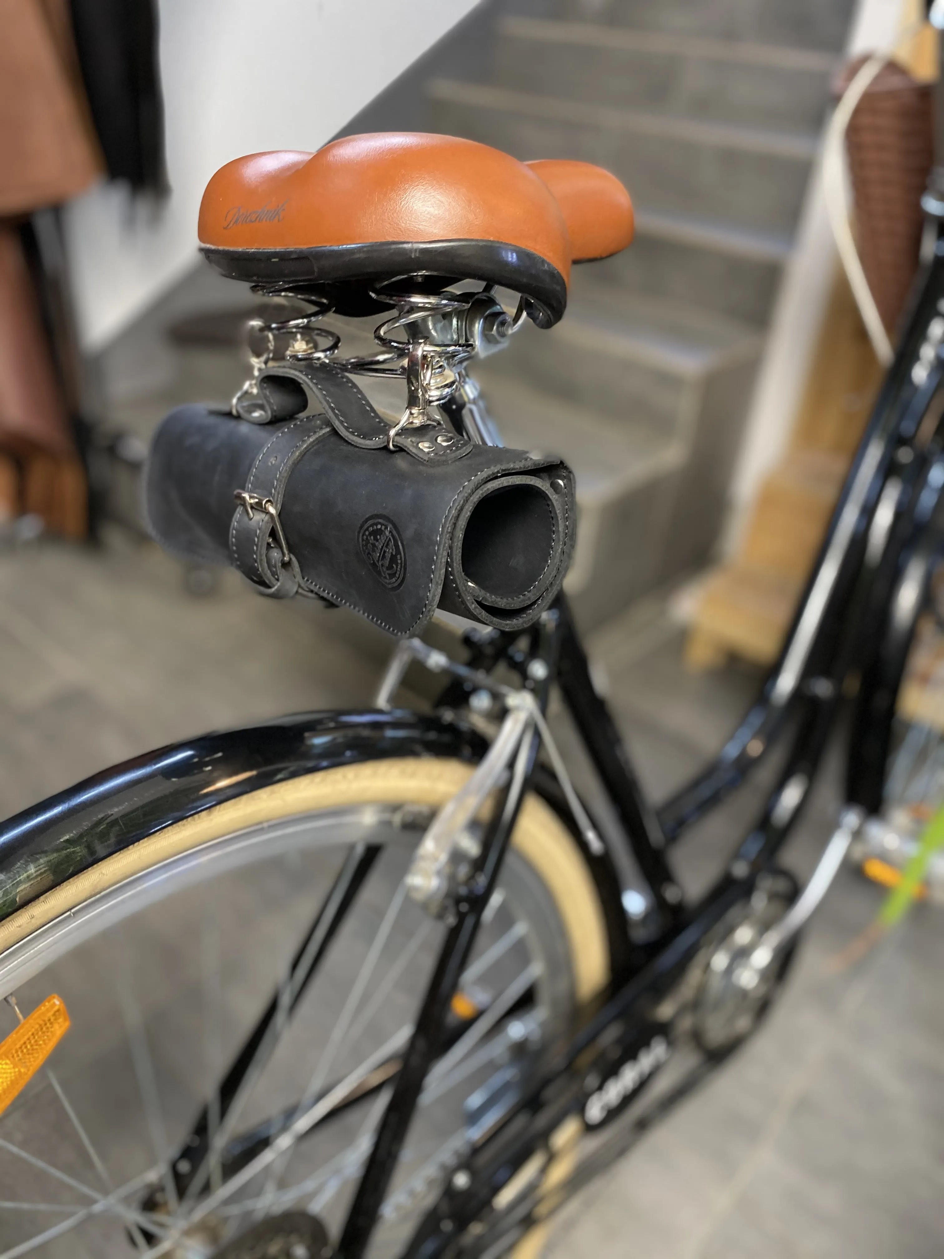 Bicycle Leather Saddle Bag | Bike Tool Organiser Roll