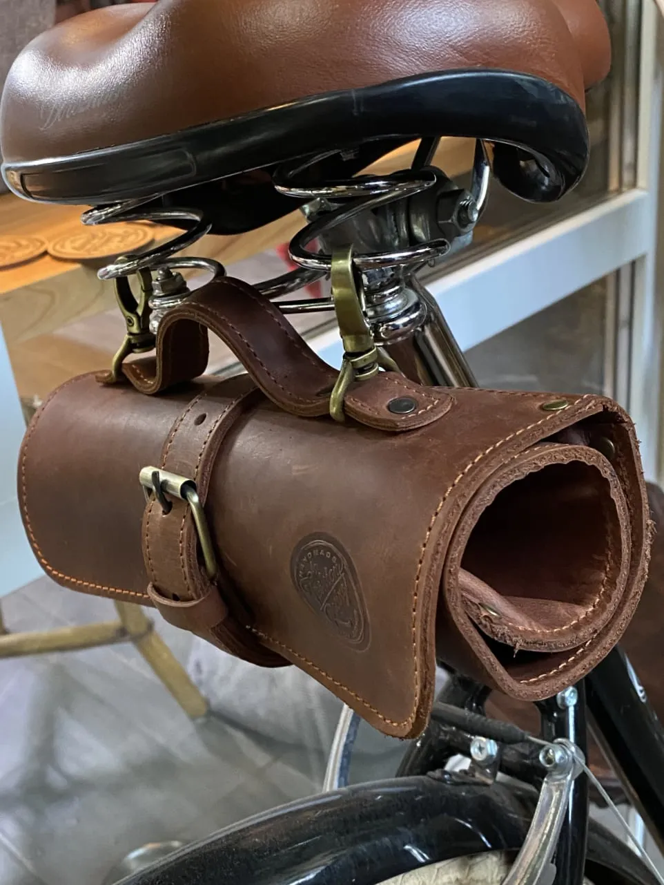 Bicycle Leather Saddle Bag | Bike Tool Organiser Roll