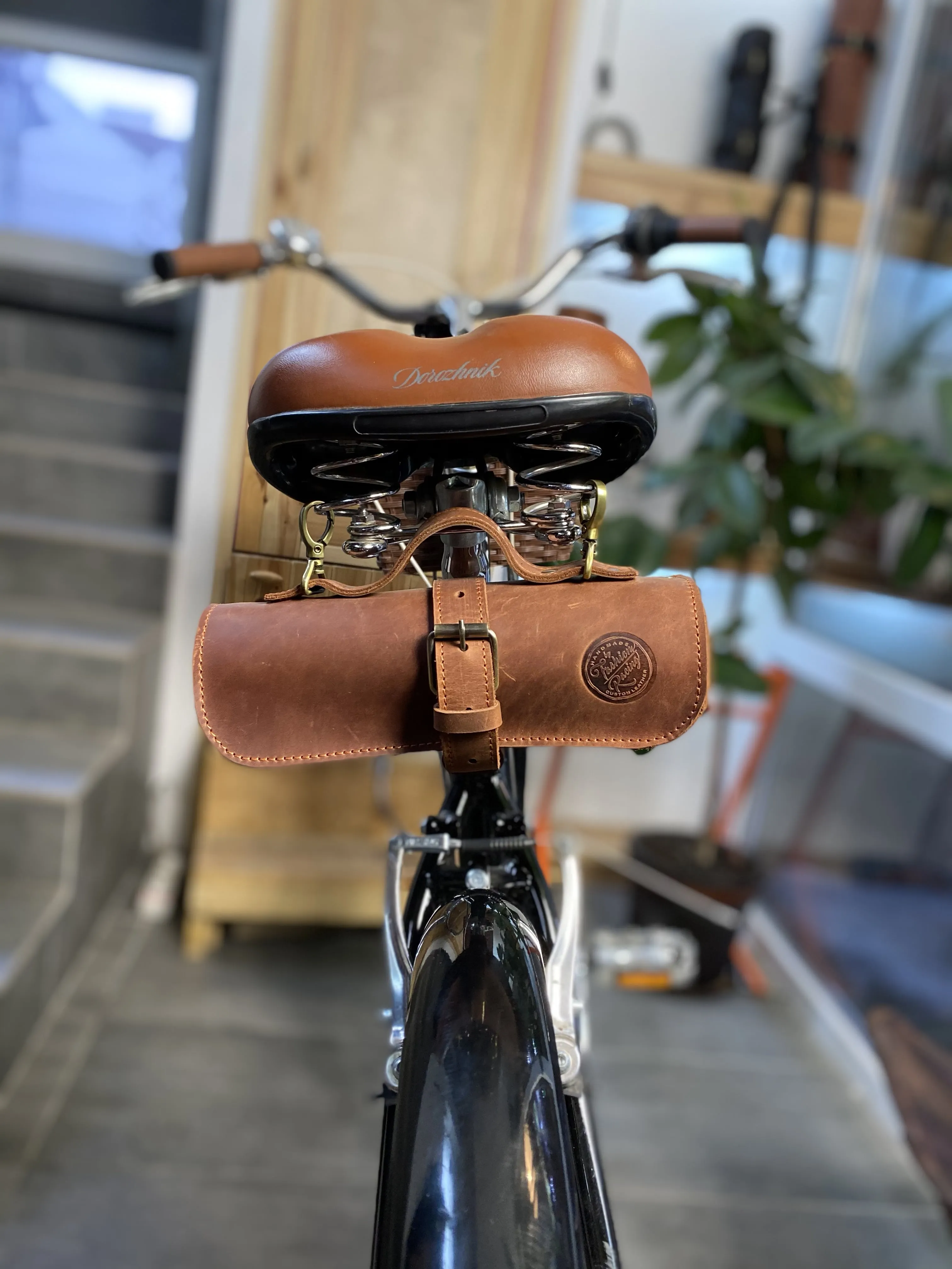 Bicycle Leather Saddle Bag | Bike Tool Organiser Roll