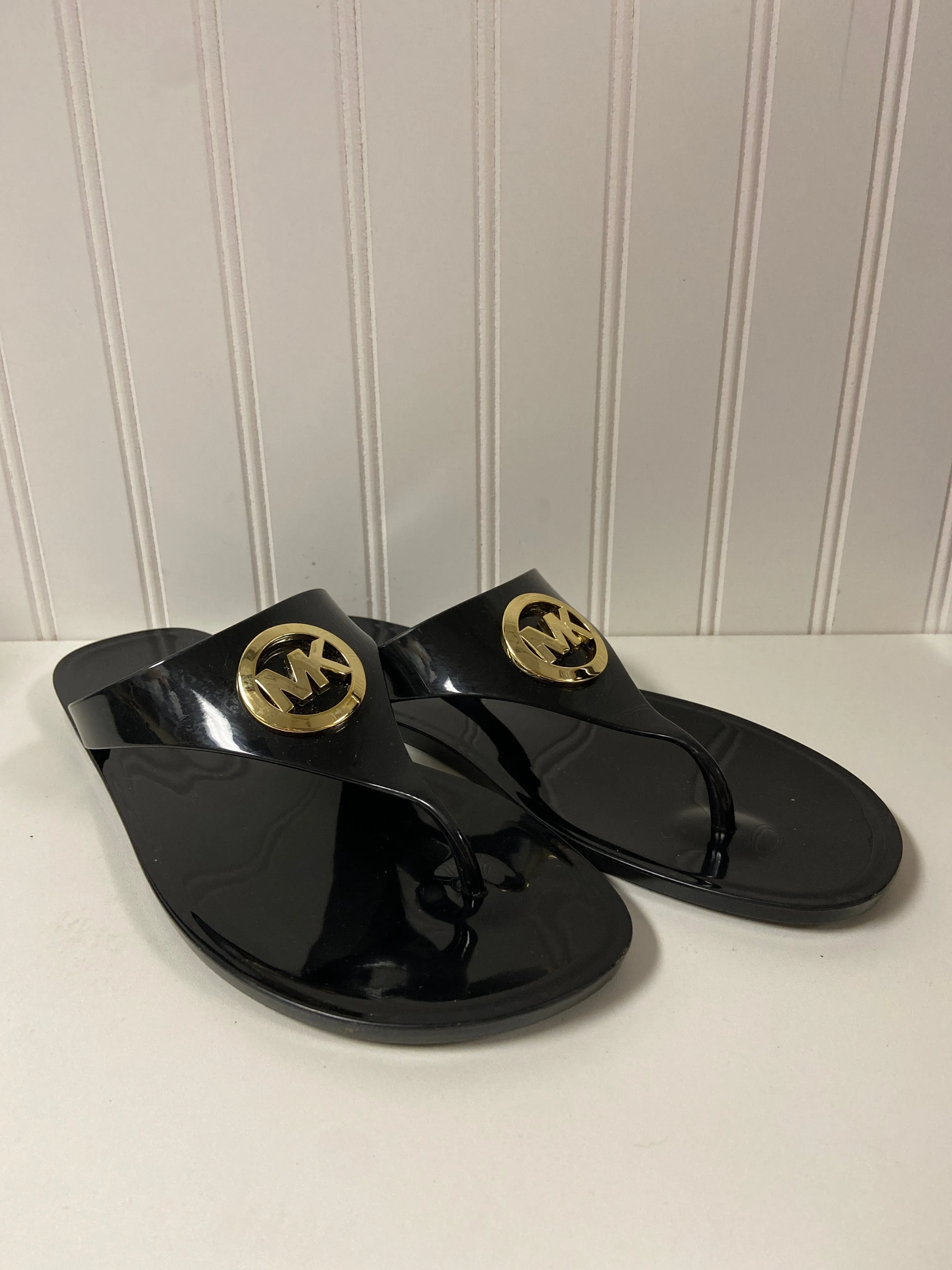 Black Sandals Designer Michael By Michael Kors, Size 10