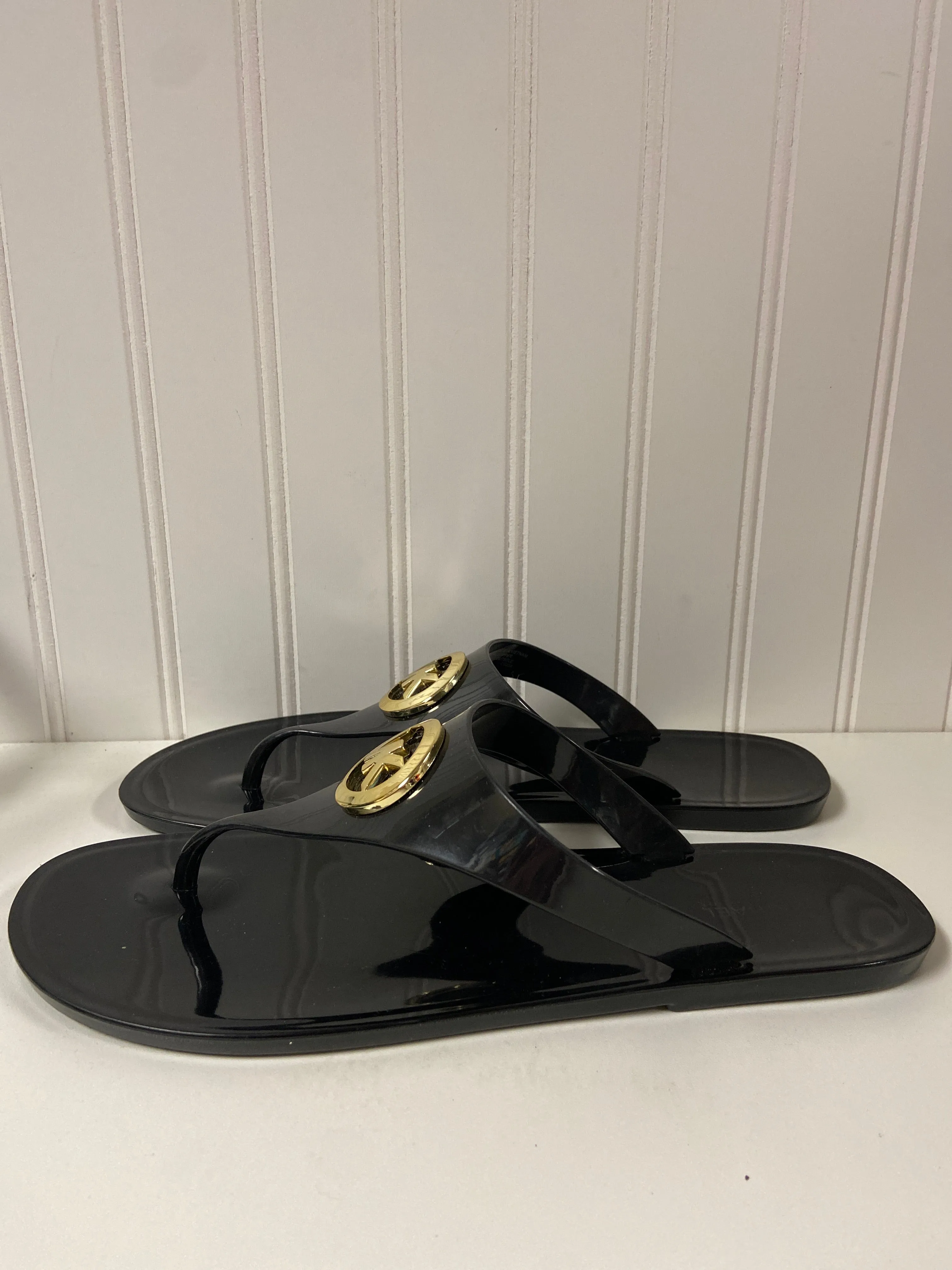 Black Sandals Designer Michael By Michael Kors, Size 10