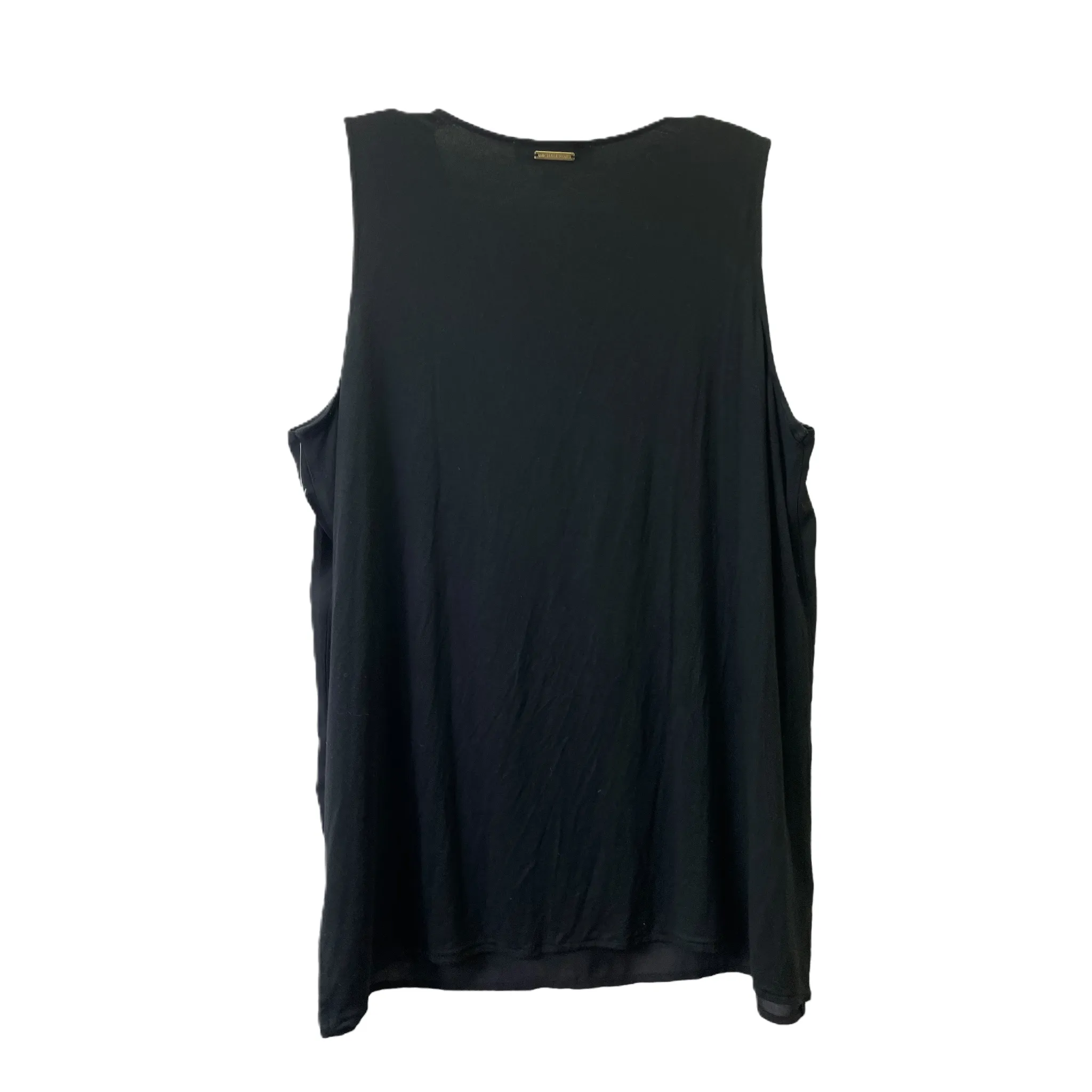 Black Top Sleeveless Basic By Michael By Michael Kors, Size: Xl