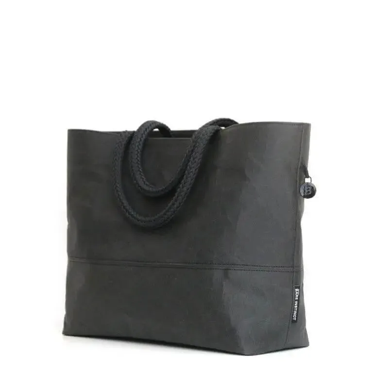 Black Vegan washable paper bag by Bare Instinct