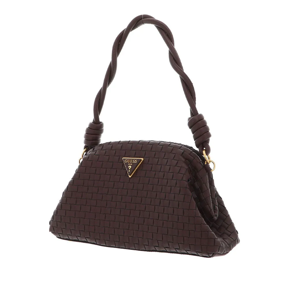 Borsa Donna Clutch con Tracolla GUESS linea Lisbet colore Mahogany