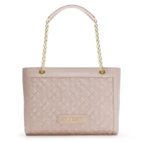 Borsa Donna Shopping Bag LOVE MOSCHINO linea Shiny Quilted color Cipria