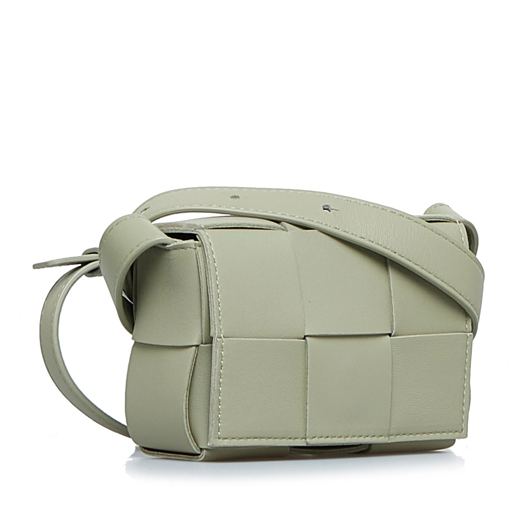 Bottega Veneta Cassette Mini Beige Intrecciato