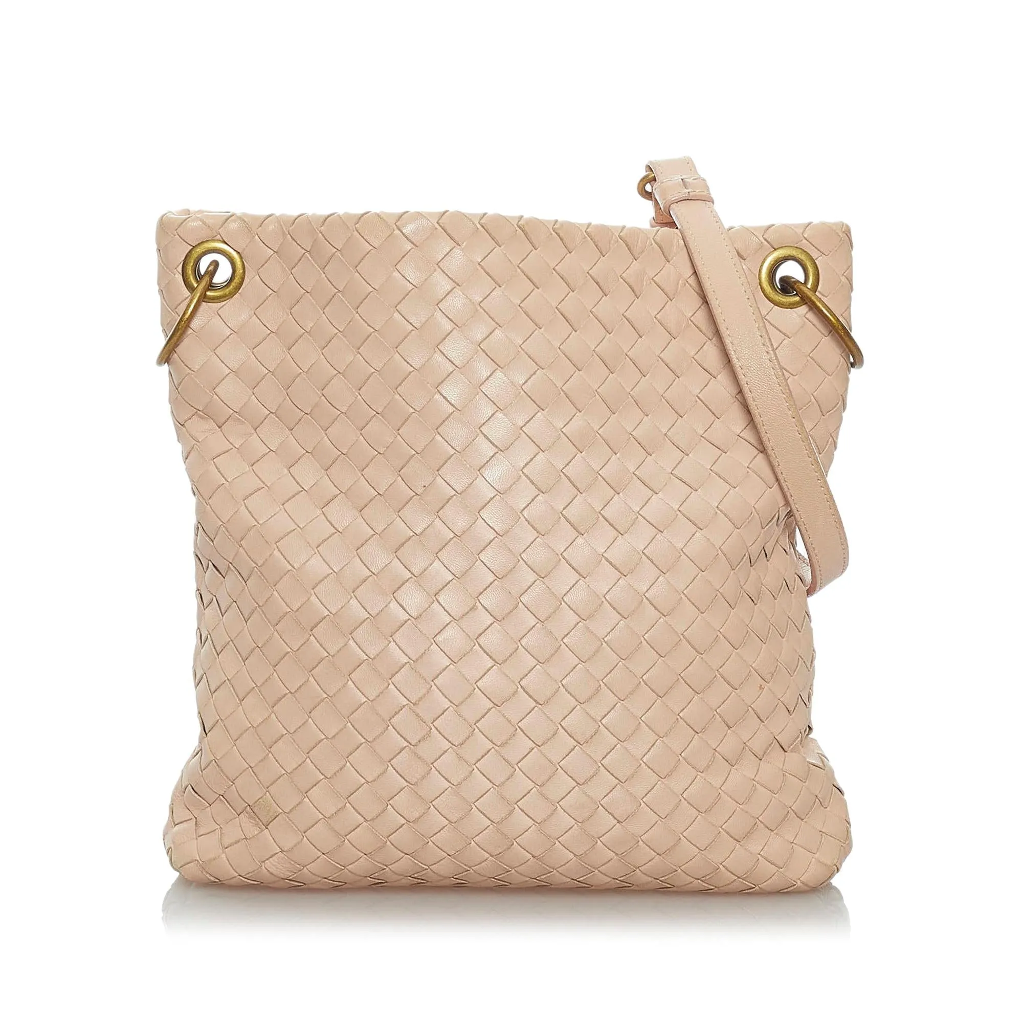 Bottega Veneta Intrecciato Leather Crossbody Bag (SHG-29697)