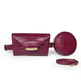 Burgundy Celina Belt bag