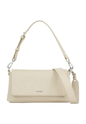 CALVIN KLEIN Borsa Shoulder Bag Epi-Monogram Donna Stony Beige K60K611762