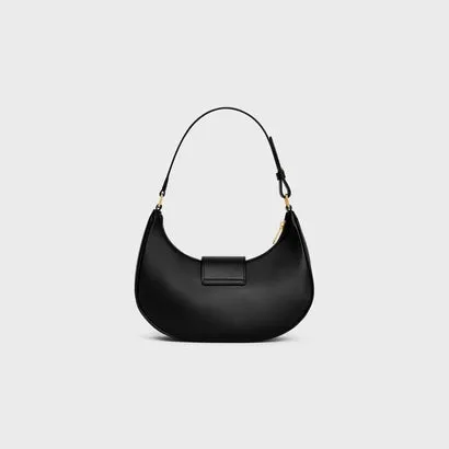 Celine Ava Triomphe Bag Suede and Calfskin Black