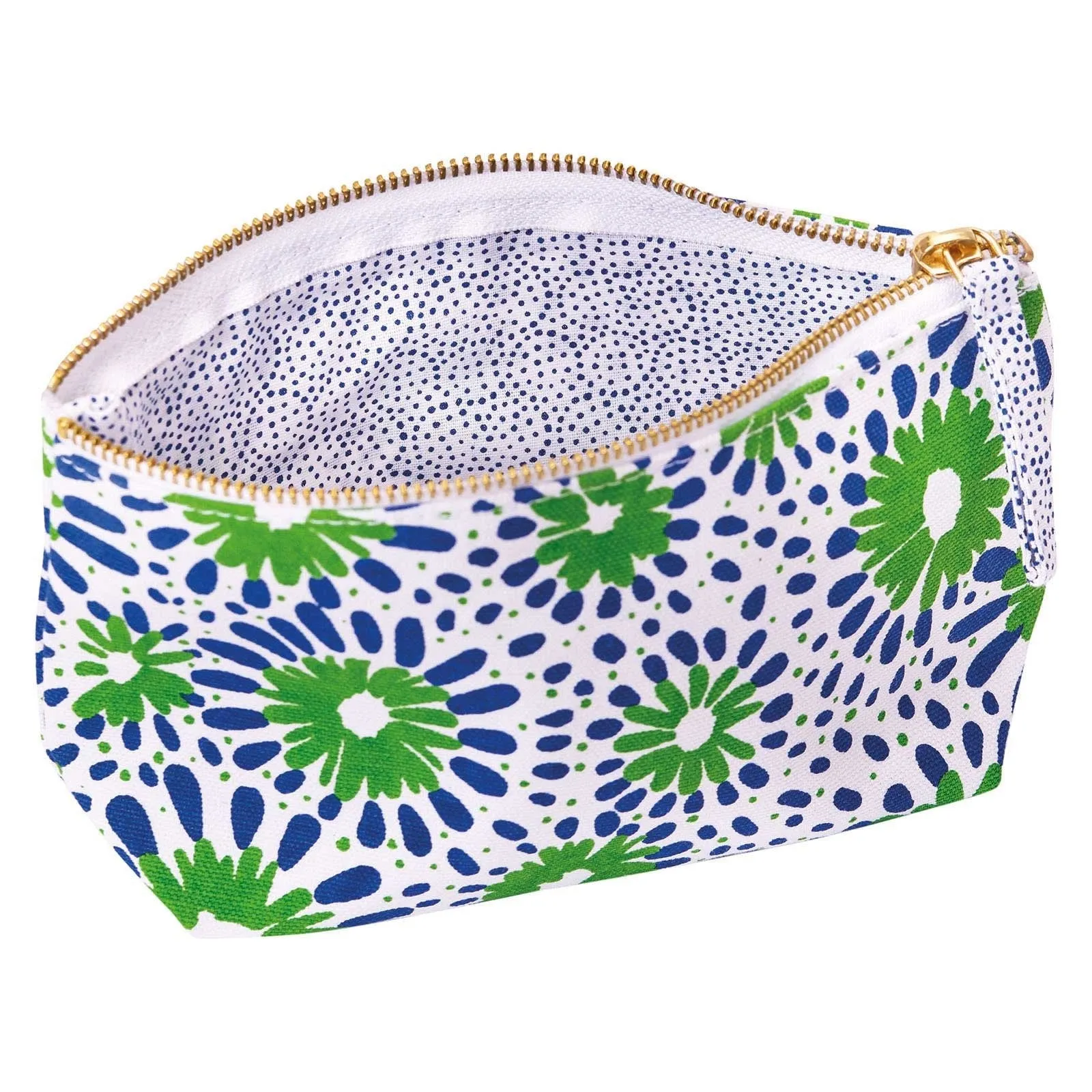 Chamomile Navy Green Small Relaxed Pouch