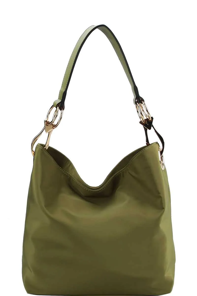 Chic Fashion Durable Canvas Fabric Hobo Bag