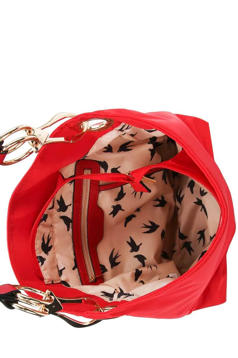 Chic Fashion Durable Canvas Fabric Hobo Bag