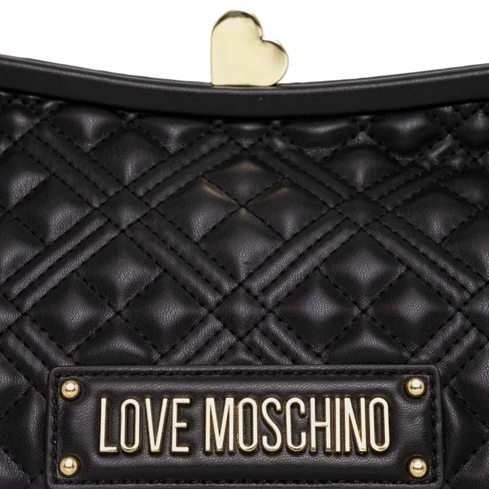 Clutch Donna Trapuntata LOVE MOSCHINO con Chiusura a Cuore colore Nero