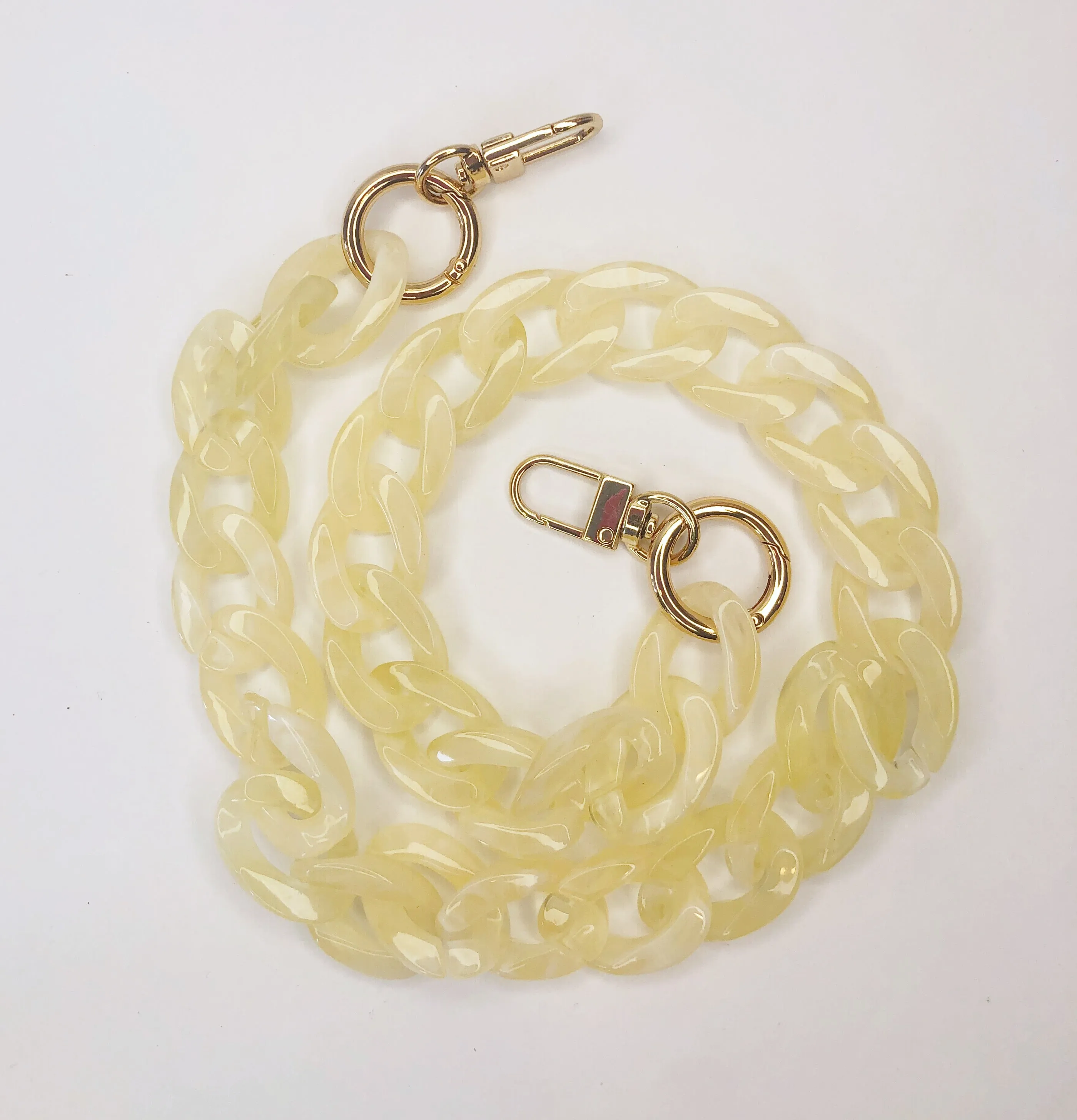 Cream Puff Acrylic Bag Strap