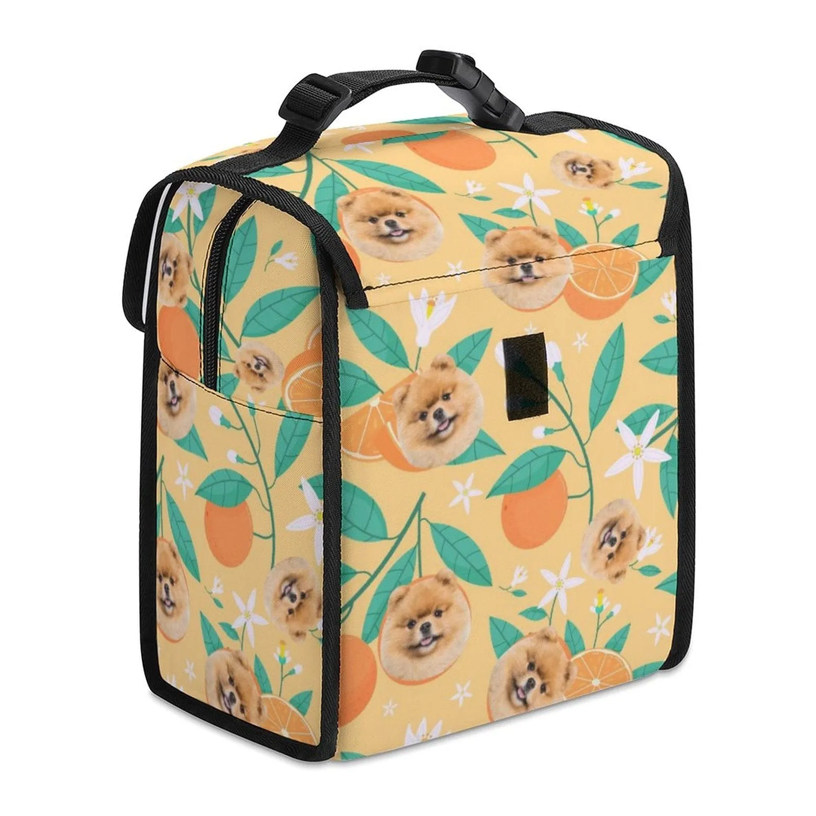 Custom Pet Yellow Camping Ice Pack Insulated Lunch Bag