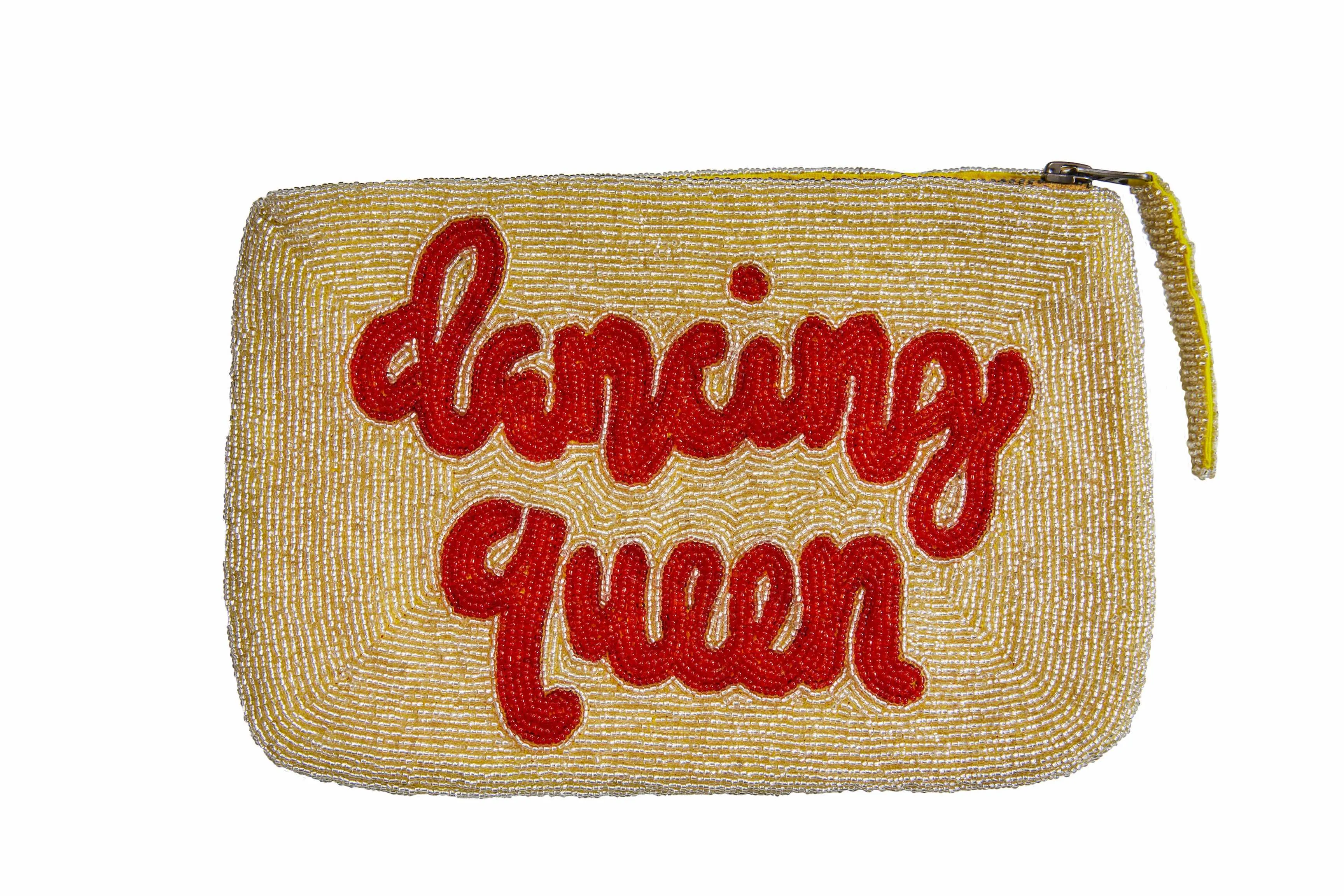 Dancing Queen bead clutch - Gold and red