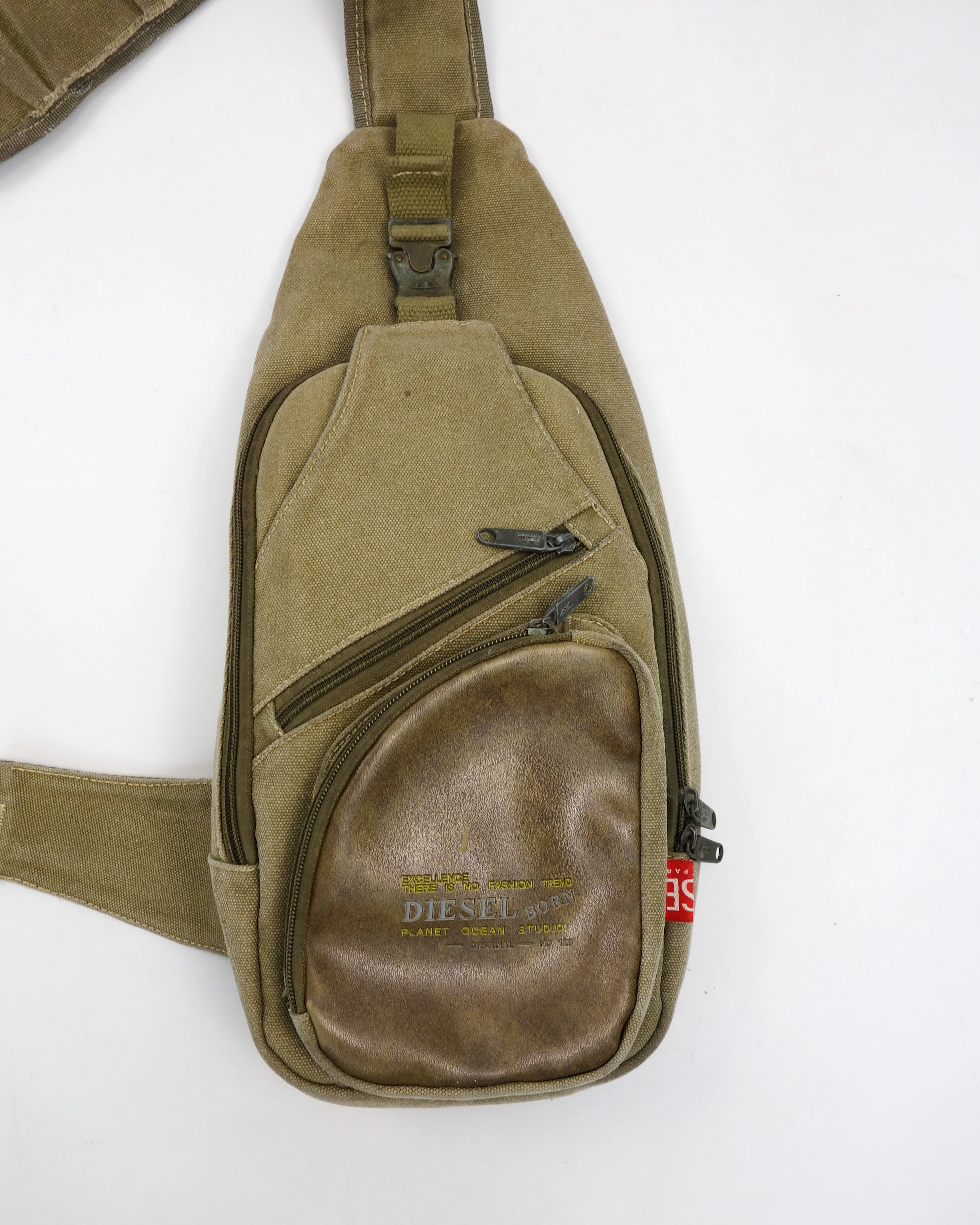 Diesel Military Green Compact Sling Bag 1990's