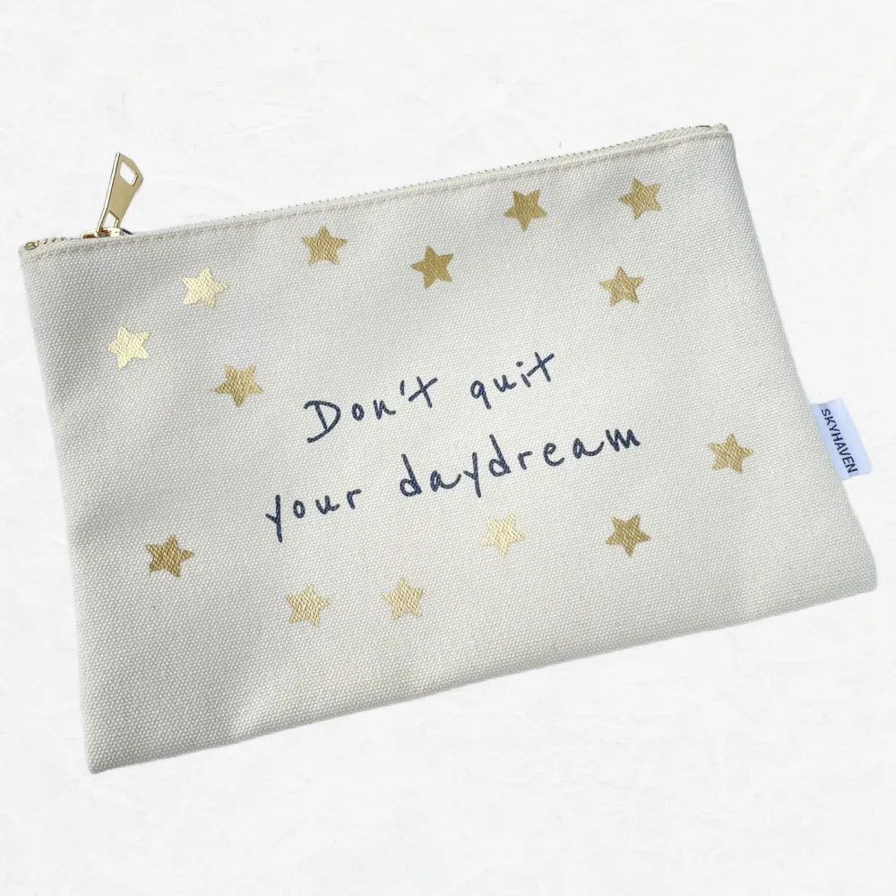 Don't Quit Your Daydream Canvas Pouch